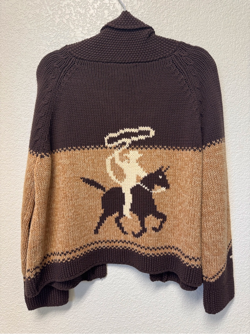 RARE 2020 THE GREAT Cowgirl Cardigan Sweater Russet Brown Size 1 Coveted HTF - Picture 2 of 15